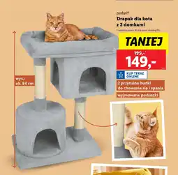 Lidl Zoofari Drapak dla kota z 2 domkami oferta