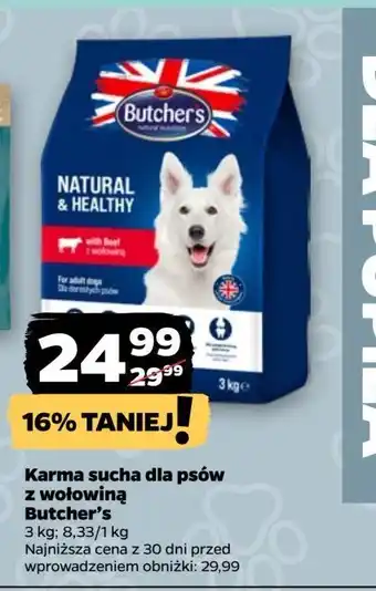 Netto Karma dla psa z wołowiną Butcher's Natural & Healthy oferta