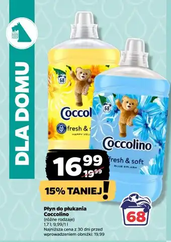 Netto Płyn do płukania blue splash Coccolino Fresh & Soft oferta