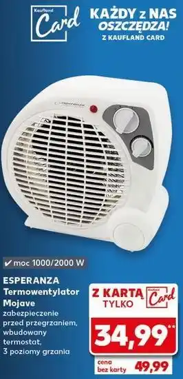 Kaufland Termowentylator Esperanza oferta