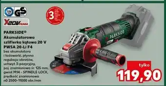 Kaufland Szlifierka kątowa 20 v Parkside oferta