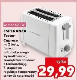 Kaufland Toster 600 w Esperanza oferta