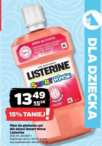 Netto Płyn do płukania ust mild berry Listerine Smart Rinse oferta