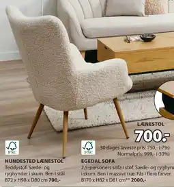 JYSK HUNDESTED LÆNESTOL oferta