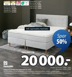 JYSK DUNLOPILLO ENA C300 KONTINENTALSENG oferta