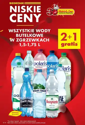 Biedronka Wody butelkowe w zgrzewkach 1.5-1.75l oferta