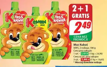 Dino Mus truskawka-jabłko-banan-marchew Kubuś 100% oferta