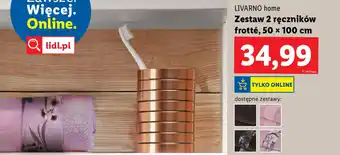 Lidl LIVARNO home Zestaw 2 ręczników frotté oferta