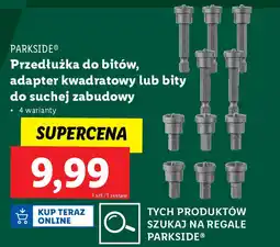 Lidl PARKSIDE Przedłużka do bitów, adapter kwadratowy lub bity do suchej zabudowy oferta