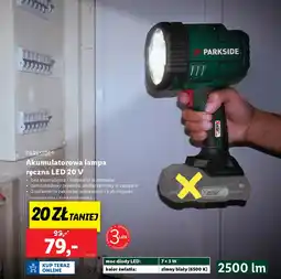 Lidl PARKSIDE Akumulatorowa lampa ręczna LED 20 V oferta