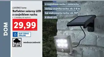 Lidl LIVARNO home Reflektor solarny LED z czujnikiem ruchu oferta