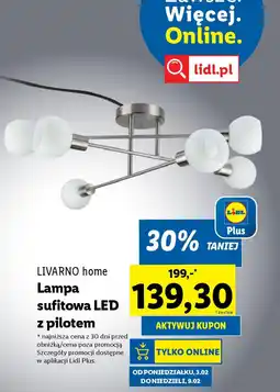 Lidl LIVARNO home Lampa sufitowa LED z pilotem oferta