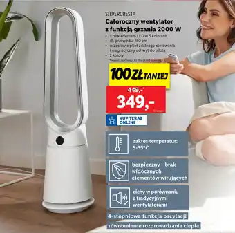 Lidl SILVERCREST Całoroczny wentylator z funkcją grzania 2000 W oferta