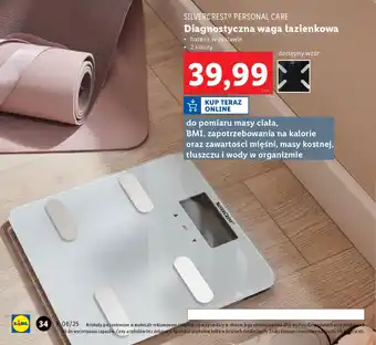 Lidl SILVERCREST PERSONAL CARE Diagnostyczna waga łazienkowa oferta