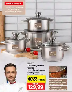 Lidl FLORINA Zestaw 4 garnków Cooker oferta