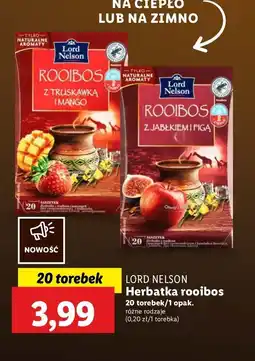 Lidl Herbata z truskawką i mango Lord nelson rooibos oferta