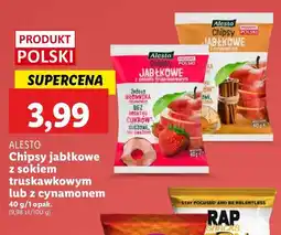 Lidl Chipsy jabłkowe z sokiem truskawkowym Alesto oferta