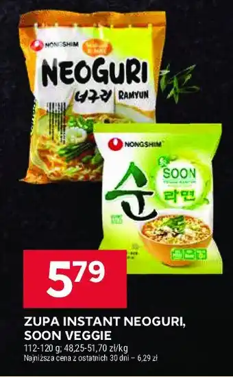 Stokrotka Zupa soon veggie Nong shim oferta