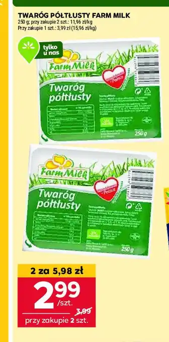 Stokrotka Twaróg połtłusty Farm milk oferta