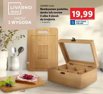 Lidl LIVARNO home Bambusowe pudełko, deska lub zestaw desek do krojenia oferta