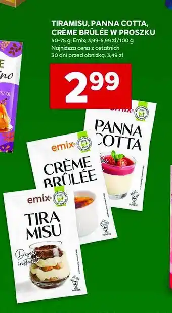 Stokrotka Deser panna cotta Emix oferta