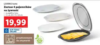 Lidl LIVARNO home Zestaw 4 pojemników na żywność oferta