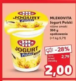 Kaufland Jogurt waniliowy Mlekovita jogurt polski oferta