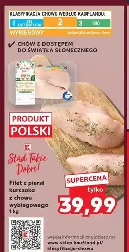 Kaufland Filet z piersi kurczaka z chowu wybiegowego K-classic stąd takie dobre! oferta