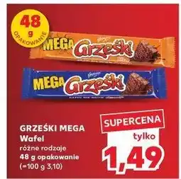 Kaufland Wafelek kakaowy w czekoladzie deserowej Grześki mega oferta