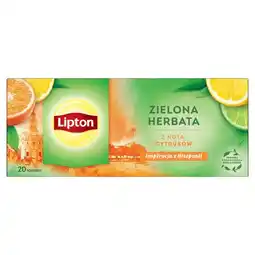 Stokrotka Market Lipton Zielona herbata z nutą cytrusów 26 g (20 torebek) oferta