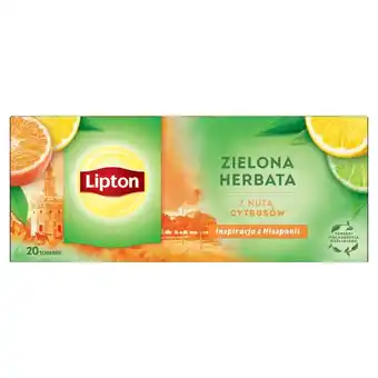 Stokrotka Market Lipton Zielona herbata z nutą cytrusów 26 g (20 torebek) oferta