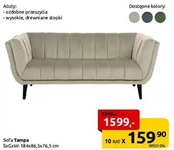 Black Red White Sofa Tampa oferta