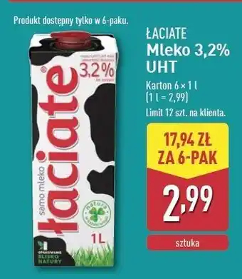 ALDI Mleko 3.2% Łaciate oferta