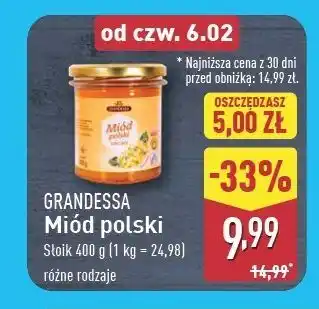 ALDI Miód lipowy Grandessa oferta