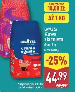 ALDI Kawa leggero Lavazza Caffe Crema oferta