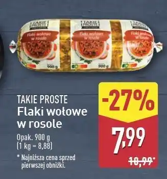 ALDI Flaki wołowe w rosole Takie Proste oferta