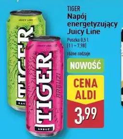 ALDI Napój kaktus Tiger Energy Drink oferta