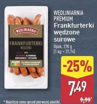 ALDI Frankfurterki surowe Wędliniarnia Premium oferta