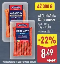 ALDI Kabanosy wieprzowe Wędliniarnia Classic oferta