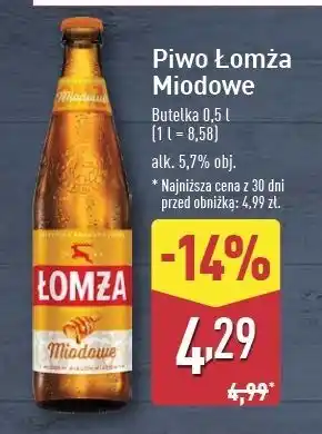 ALDI Piwo Łomża Miodowe oferta