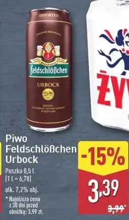 ALDI Piwo Feldschlosschen Urbock oferta