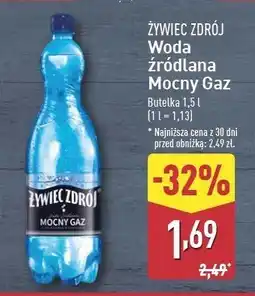 ALDI Woda mocny gaz Żywiec Zdrój oferta