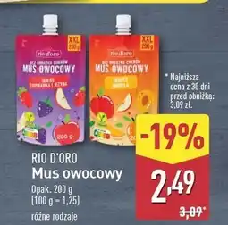 ALDI Mus owocowy jabłko-jagoda Rio D'oro oferta