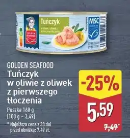 ALDI Tuńczyk w oliwie z oliwek pierwszego tłoczenia Golden Seafood oferta