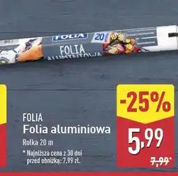 ALDI Folia aluminiowa 20 m oferta