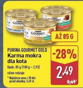 ALDI Karma dla kota mus z wołowiną Purina Gourmet Gold oferta