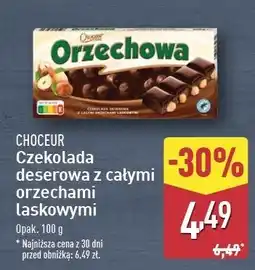 ALDI Czekolada deserowa z całymi orzechami laskowymi Choceur oferta