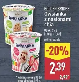 ALDI Owsianka z nasionami chia jabłko cynamonem Golden Bridge oferta