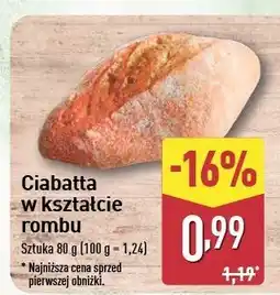 ALDI Ciabatta w kształcie rombu oferta