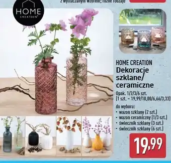 ALDI Świecznik szklany Home Creation oferta